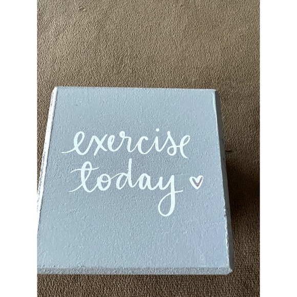 Inspirational Wood Block Decor Motivational Quotes Exercise Goals‎ Gift - Picture 4 of 6